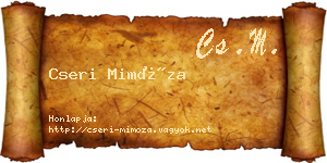 Cseri Mimóza névjegykártya